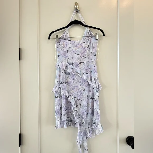 NWT Full Tilt Waterfall Mesh Printed Womens Slip Dress - Picture 6 of 14